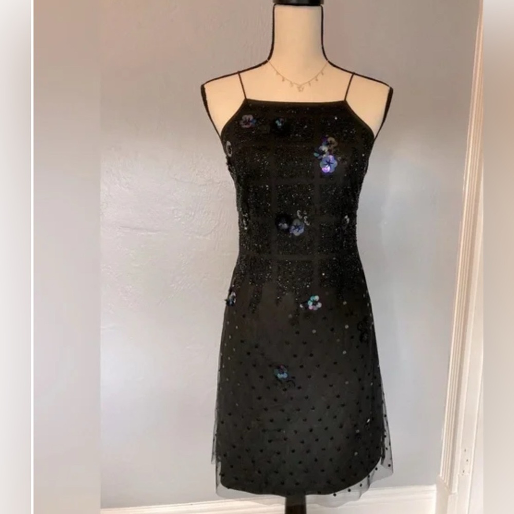 Designer Aidan Mattox Dress with Sequin Accents